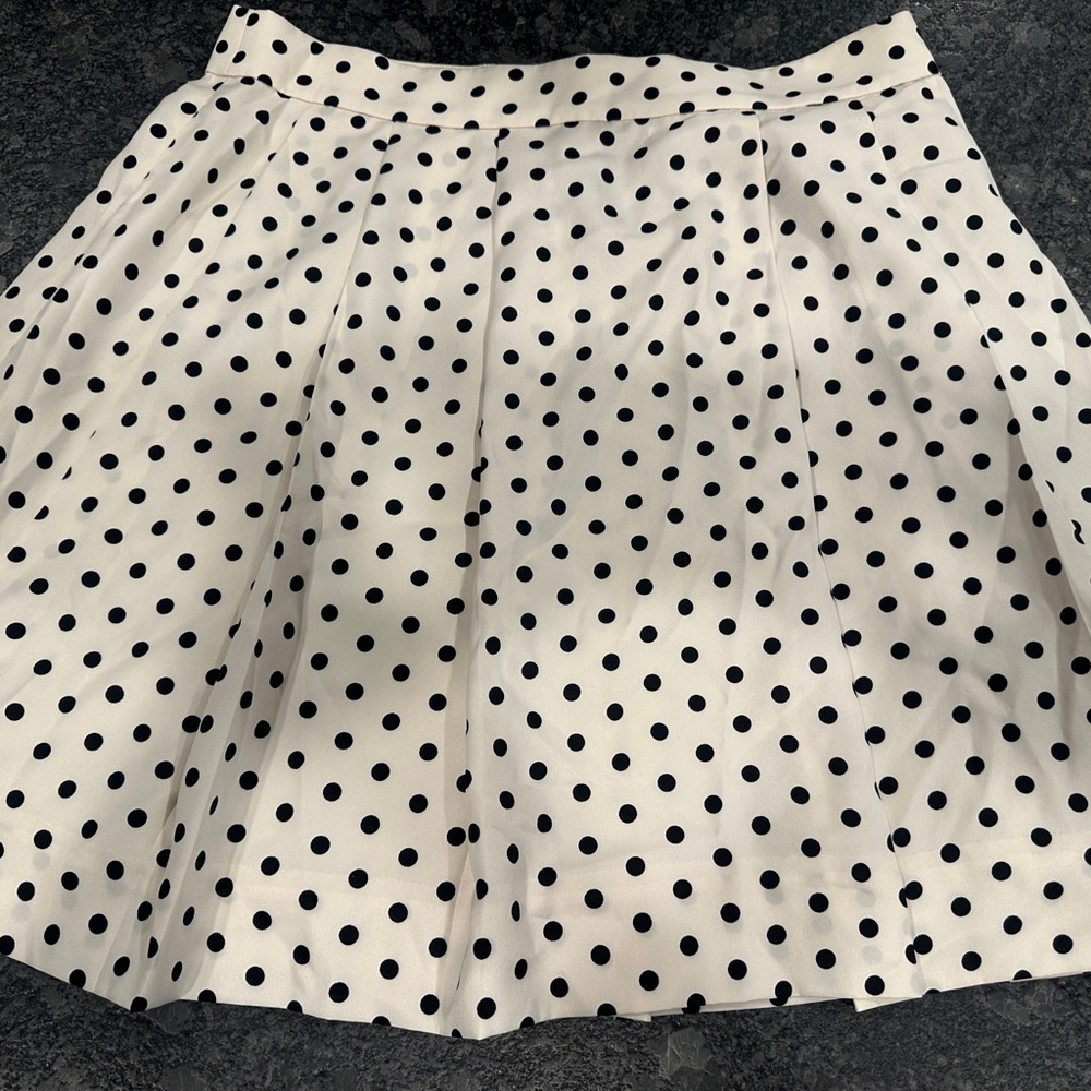 J. Crew Cream Mini A-Line Skirt Pleated Cocktail